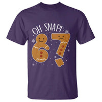 Oh Snap 67 Gingerbread Meme T Shirt Broken Cookie Six Seven Holiday Gag Christmas Vibes - Wonder Print Shop