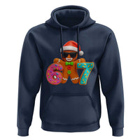 Funny 67 Meme Gingerbread Donut Hoodie Cool Christmas Cookie Six Seven Santa Hat Sprinkles - Wonder Print Shop