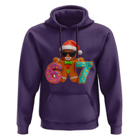 Funny 67 Meme Gingerbread Donut Hoodie Cool Christmas Cookie Six Seven Santa Hat Sprinkles - Wonder Print Shop