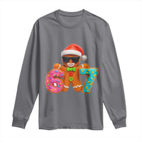 Funny 67 Meme Gingerbread Donut Long Sleeve Shirt Cool Christmas Cookie Six Seven Santa Hat Sprinkles - Wonder Print Shop