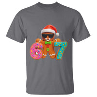 Funny 67 Meme Gingerbread Donut T Shirt Cool Christmas Cookie Six Seven Santa Hat Sprinkles - Wonder Print Shop
