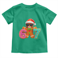 Funny 67 Meme Gingerbread Donut Toddler T Shirt Cool Christmas Cookie Six Seven Santa Hat Sprinkles - Wonder Print Shop