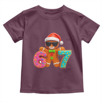 Funny 67 Meme Gingerbread Donut Toddler T Shirt Cool Christmas Cookie Six Seven Santa Hat Sprinkles - Wonder Print Shop