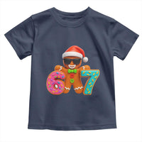 Funny 67 Meme Gingerbread Donut Toddler T Shirt Cool Christmas Cookie Six Seven Santa Hat Sprinkles - Wonder Print Shop