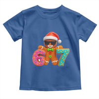 Funny 67 Meme Gingerbread Donut Toddler T Shirt Cool Christmas Cookie Six Seven Santa Hat Sprinkles - Wonder Print Shop