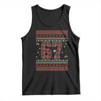 67 Christmas Red Plaid Tank Top Funny Six Seven Meme Holiday Vibes Graphic - Wonder Print Shop