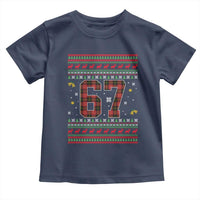 67 Christmas Red Plaid Toddler T Shirt Funny Six Seven Meme Holiday Vibes Graphic - Wonder Print Shop