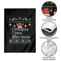 Funny 67 Christmas Checklist Garden Flag Naughty Nice Six Seven Meme Holiday - Wonder Print Shop