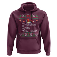 Funny 67 Christmas Checklist Hoodie Naughty Nice Six Seven Meme Holiday - Wonder Print Shop