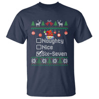 Funny 67 Christmas Checklist T Shirt Naughty Nice Six Seven Meme Holiday - Wonder Print Shop