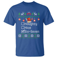 Funny 67 Christmas Checklist T Shirt Naughty Nice Six Seven Meme Holiday - Wonder Print Shop