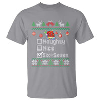 Funny 67 Christmas Checklist T Shirt Naughty Nice Six Seven Meme Holiday - Wonder Print Shop