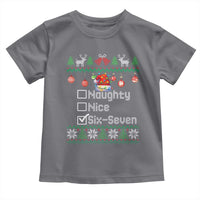 Funny 67 Christmas Checklist Toddler T Shirt Naughty Nice Six Seven Meme Holiday - Wonder Print Shop