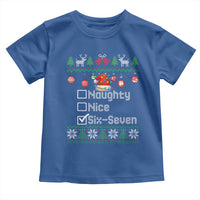 Funny 67 Christmas Checklist Toddler T Shirt Naughty Nice Six Seven Meme Holiday - Wonder Print Shop