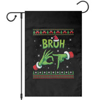 Christmas Bruh 67 Green Hands Meme Garden Flag Funny Six Seven Meme Holiday Ugly Sweater - Wonder Print Shop