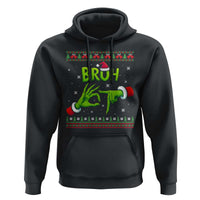 Christmas Bruh 67 Green Hands Meme Hoodie Funny Six Seven Meme Holiday Ugly Sweater - Wonder Print Shop