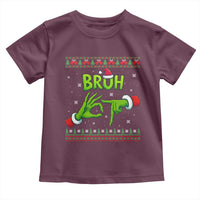 Christmas Bruh 67 Green Hands Meme Toddler T Shirt Funny Six Seven Meme Holiday Ugly Sweater - Wonder Print Shop