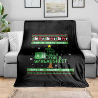 Funny Excel Christmas Tree Throw Blanket This Calls for a Spreadsheet Xmas DIV0 Errors - undefined