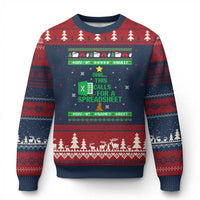 Funny Excel Xmas Tree Ugly Christmas Sweater This Calls for a Spreadsheet Xmas DIV0 Errors - Wonder Print Shop