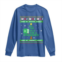 Funny Excel Christmas Tree Long Sleeve Shirt This Calls for a Spreadsheet Xmas DIV0 Errors - Wonder Print Shop