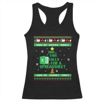 Funny Excel Christmas Tree Racerback Tank Top This Calls for a Spreadsheet Xmas DIV0 Errors - Wonder Print Shop