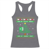 Funny Excel Christmas Tree Racerback Tank Top This Calls for a Spreadsheet Xmas DIV0 Errors - Wonder Print Shop