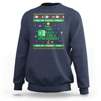 Funny Excel Christmas Tree Sweatshirt This Calls for a Spreadsheet Xmas DIV0 Errors - Wonder Print Shop