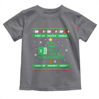 Funny Excel Christmas Tree Toddler T Shirt This Calls for a Spreadsheet Xmas DIV0 Errors - Wonder Print Shop