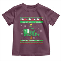 Funny Excel Christmas Tree Toddler T Shirt This Calls for a Spreadsheet Xmas DIV0 Errors - Wonder Print Shop