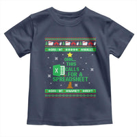 Funny Excel Christmas Tree Toddler T Shirt This Calls for a Spreadsheet Xmas DIV0 Errors - Wonder Print Shop