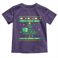Funny Excel Christmas Tree Toddler T Shirt This Calls for a Spreadsheet Xmas DIV0 Errors - Wonder Print Shop