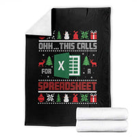 This Calls for a Spreadsheet Christmas Throw Blanket Funny Excel Xmas Gift for Data Nerds Accountants - Wonder Print Shop
