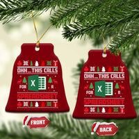 This Calls for a Spreadsheet Christmas Ceramic Ornament Funny Excel Xmas Gift for Data Nerds Accountants - Wonder Print Shop