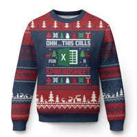This Calls for a Spreadsheet Xmas Ugly Christmas Sweater Funny Excel Xmas Gift for Data Nerds Accountants - Wonder Print Shop