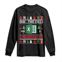This Calls for a Spreadsheet Christmas Long Sleeve Shirt Funny Excel Xmas Gift for Data Nerds Accountants - Wonder Print Shop