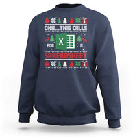 This Calls for a Spreadsheet Christmas Sweatshirt Funny Excel Xmas Gift for Data Nerds Accountants - Wonder Print Shop