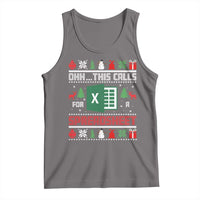 This Calls for a Spreadsheet Christmas Tank Top Funny Excel Xmas Gift for Data Nerds Accountants - Wonder Print Shop