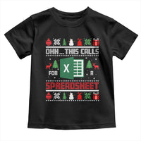 This Calls for a Spreadsheet Christmas Toddler T Shirt Funny Excel Xmas Gift for Data Nerds Accountants - Wonder Print Shop