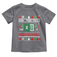 This Calls for a Spreadsheet Christmas Toddler T Shirt Funny Excel Xmas Gift for Data Nerds Accountants - Wonder Print Shop
