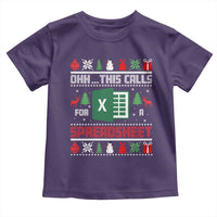 This Calls for a Spreadsheet Christmas Toddler T Shirt Funny Excel Xmas Gift for Data Nerds Accountants - Wonder Print Shop