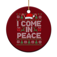 I Come In Peace Funny Christmas Matching Couple Ceramic Ornament Offensive Adult Humor Festive Holiday - Wonder Print Shop
