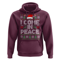 I Come In Peace Funny Christmas Matching Couple Hoodie Offensive Adult Humor Festive Holiday - Wonder Print Shop