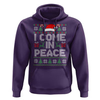 I Come In Peace Funny Christmas Matching Couple Hoodie Offensive Adult Humor Festive Holiday - Wonder Print Shop