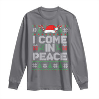 I Come In Peace Funny Christmas Matching Couple Long Sleeve Shirt Offensive Adult Humor Festive Holiday - Wonder Print Shop