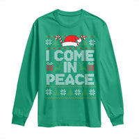 I Come In Peace Funny Christmas Matching Couple Long Sleeve Shirt Offensive Adult Humor Festive Holiday - Wonder Print Shop