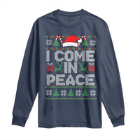 I Come In Peace Funny Christmas Matching Couple Long Sleeve Shirt Offensive Adult Humor Festive Holiday - Wonder Print Shop