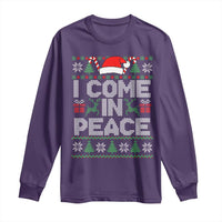 I Come In Peace Funny Christmas Matching Couple Long Sleeve Shirt Offensive Adult Humor Festive Holiday - Wonder Print Shop
