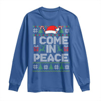 I Come In Peace Funny Christmas Matching Couple Long Sleeve Shirt Offensive Adult Humor Festive Holiday - Wonder Print Shop