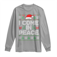 I Come In Peace Funny Christmas Matching Couple Long Sleeve Shirt Offensive Adult Humor Festive Holiday - Wonder Print Shop