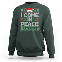 I Come In Peace Funny Christmas Matching Couple Sweatshirt Offensive Adult Humor Festive Holiday - Wonder Print Shop